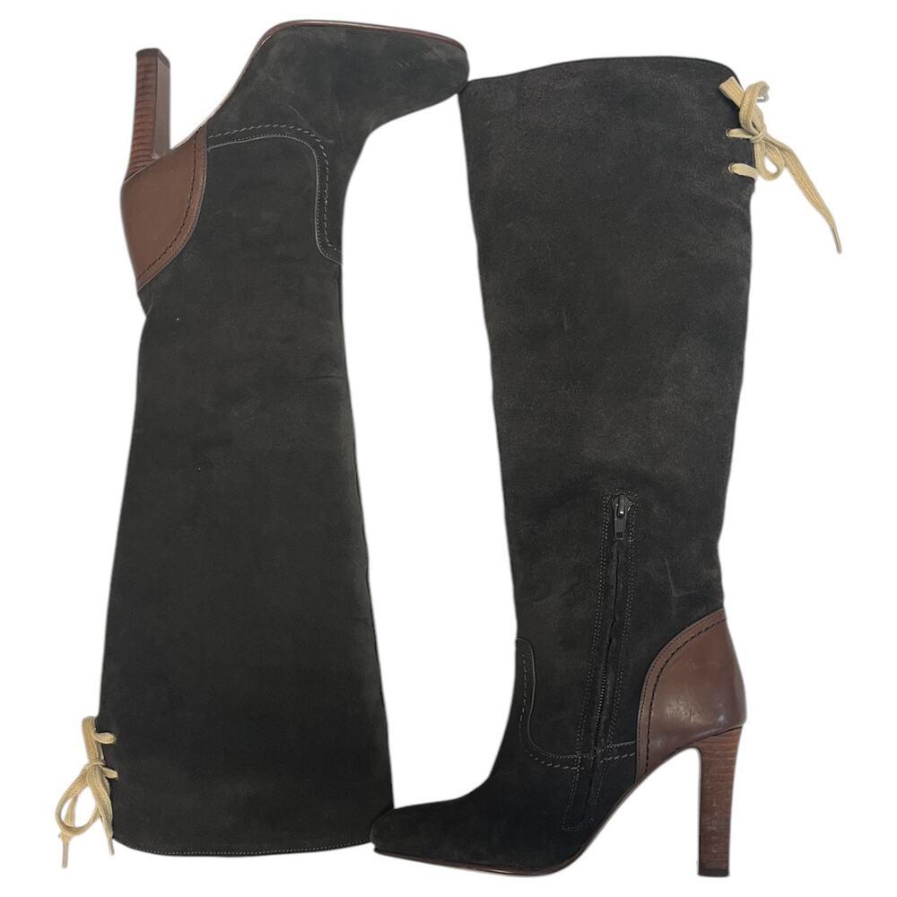 See By Cloe Boots Womens 37 7 Brown Suede Leather Knee High Tall Lara Designer - Picture 13 of 13